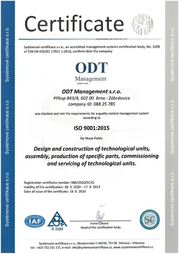 ISO 9001 anglicky